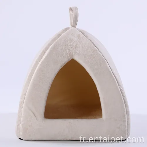 Pet Portable Cat Bed Cave Maison avec matelas